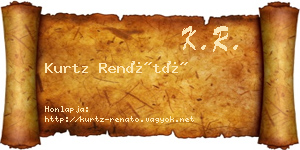 Kurtz Renátó névjegykártya
