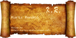 Kurtz Renátó névjegykártya